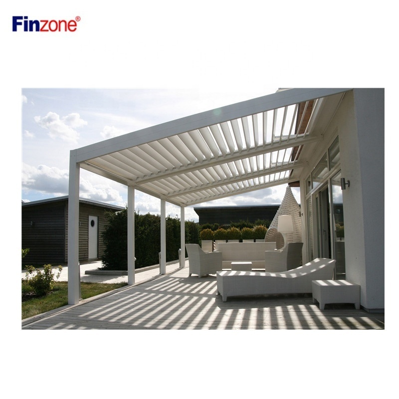 Modern waterproof aluminum pergola gazebo louvers waterproof pergola cover louvered roof pergola kits