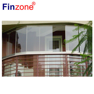 accordion frameless glass door sliding folding open freely separately