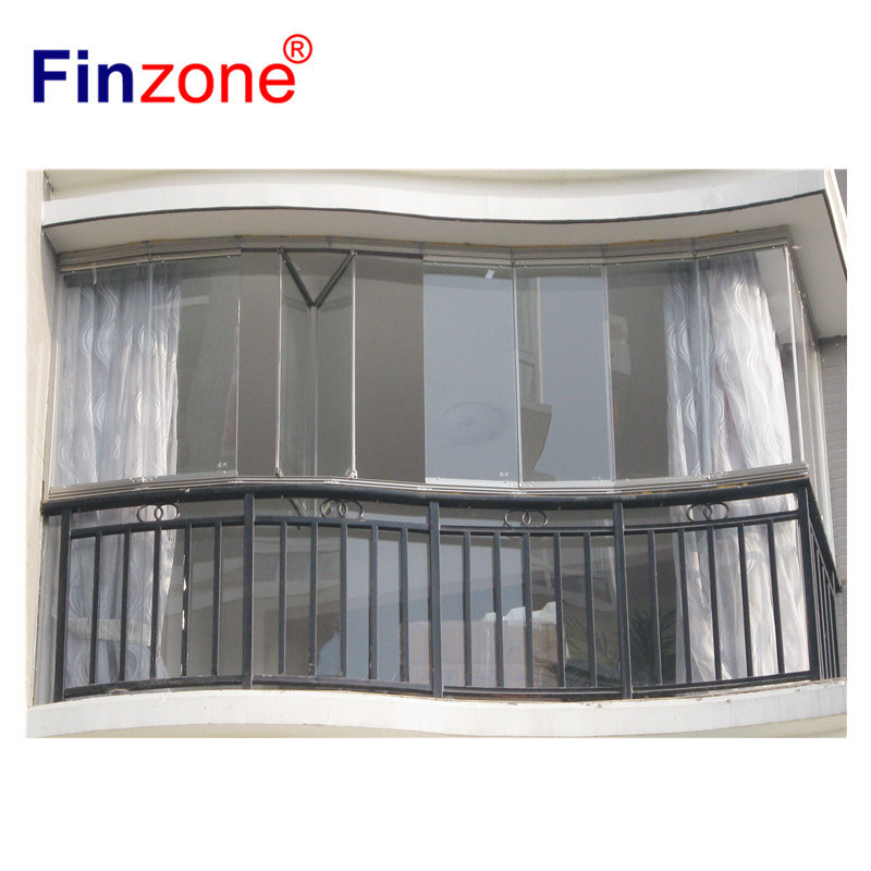 cold accordion glass door with transparent view for balcony frameless folding patio door