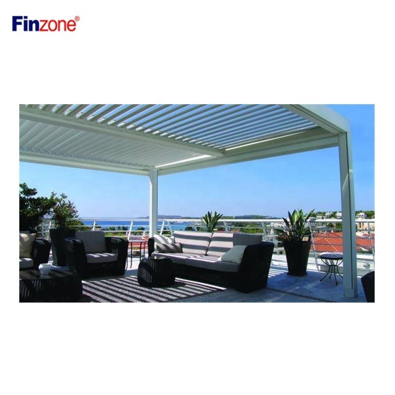 Modern waterproof aluminum pergola gazebo louvers waterproof pergola cover louvered roof pergola kits