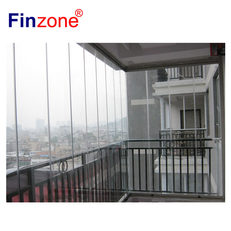 cold accordion glass door with transparent view for balcony frameless folding patio door