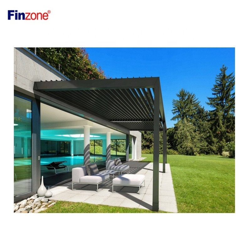 Modern waterproof aluminum pergola gazebo louvers waterproof pergola cover louvered roof pergola kits