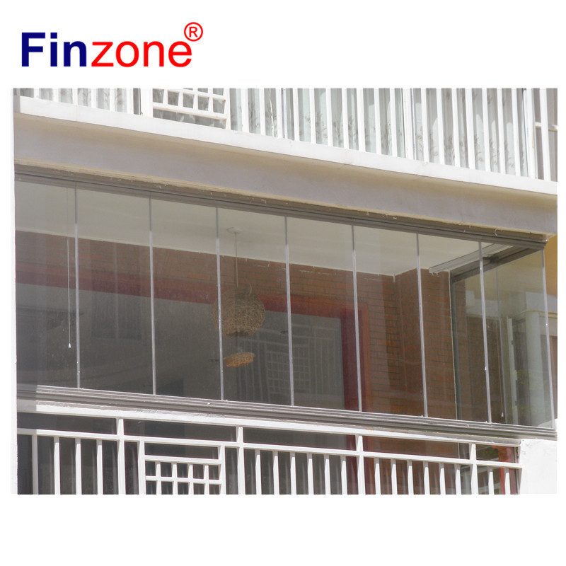 cold accordion glass door with transparent view for balcony frameless folding patio door