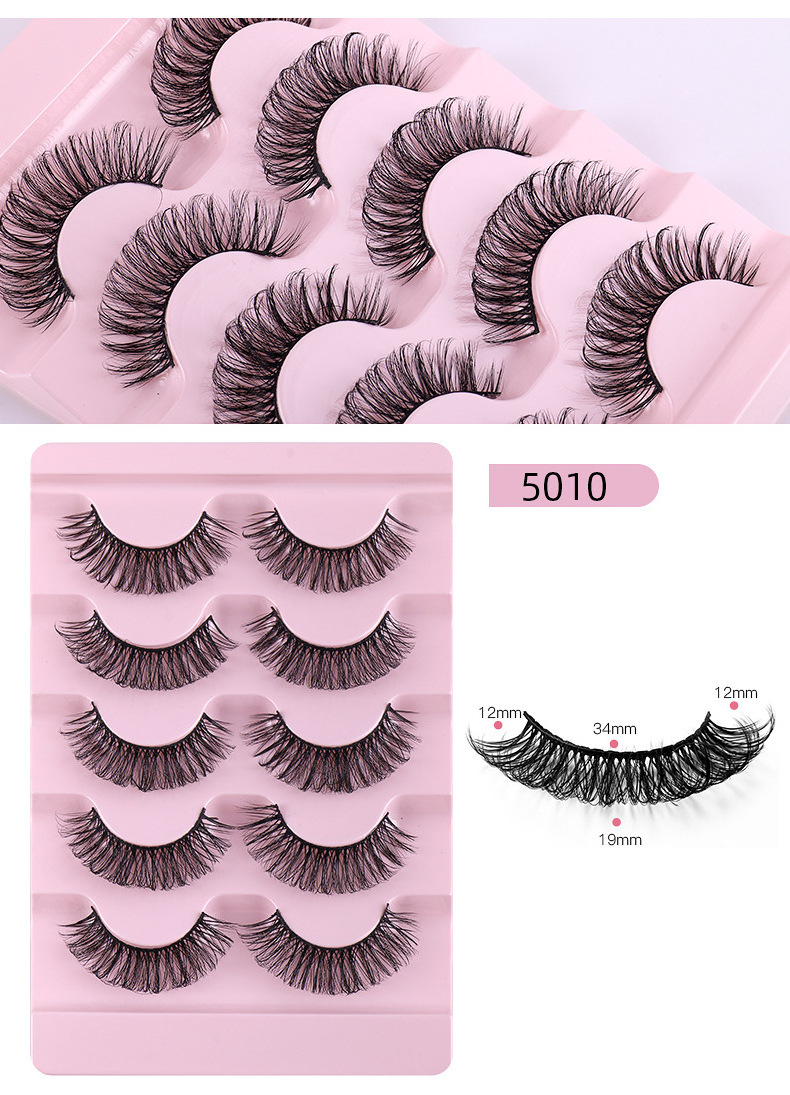 sets of natural air hand made eyelashes wholesale 5 pairs Russian 25mm false lash 3d faux mink eyelashes curler small eye