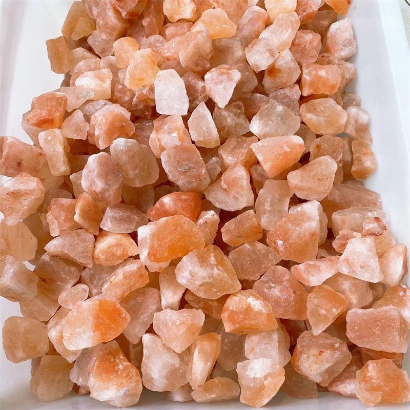 High Quality Himalaya Orange Salt Rough Stone Ice Feeling Beautiful Himalaya Salt Raw Aromatherapy Stone For Decoration