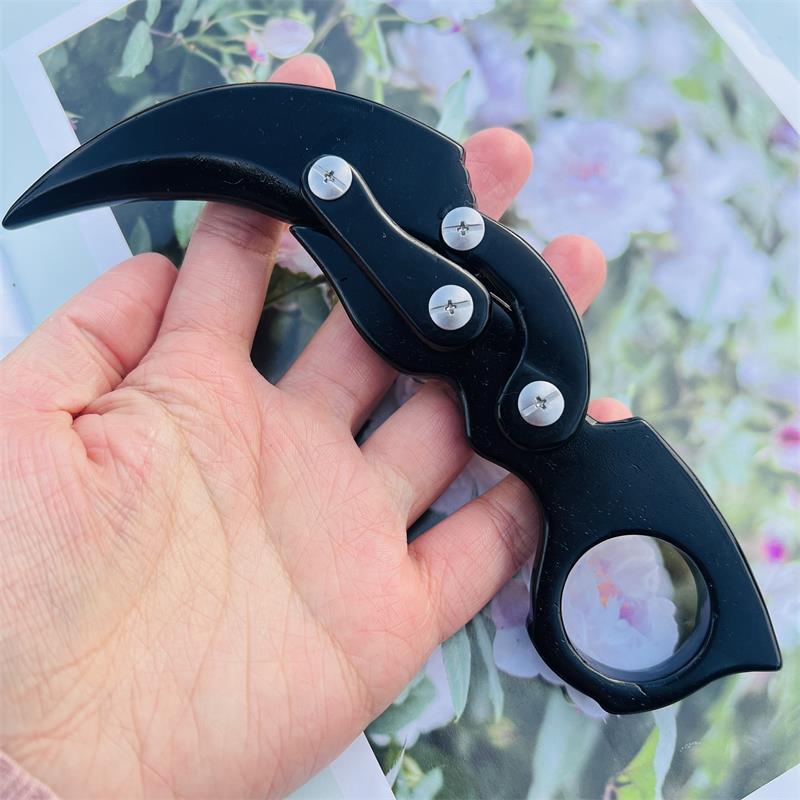 Hot sale natural high quality polished yooperlite crystal knife carvings black obsidian crystal dagger for meditation decoration