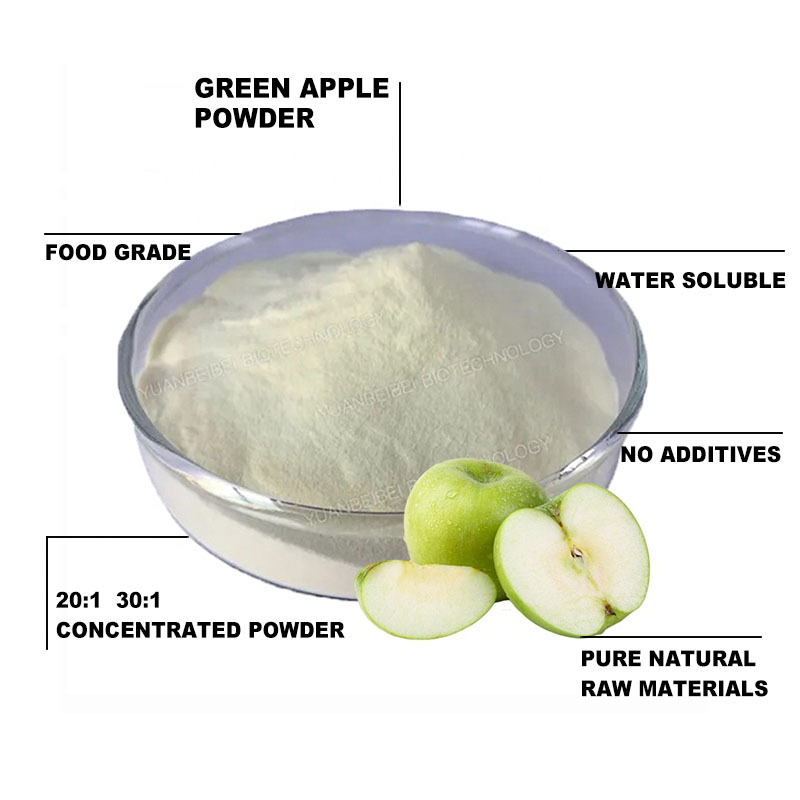 Factory Supply 30:1 Green Apple Extract Powder Green Apple Fruit Concentrate Powder