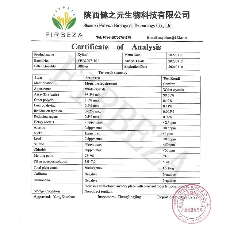 CAS 87-99-0 Wholesale Competitive Price Bulk Organic Food Grade 99% Xylitol Powder