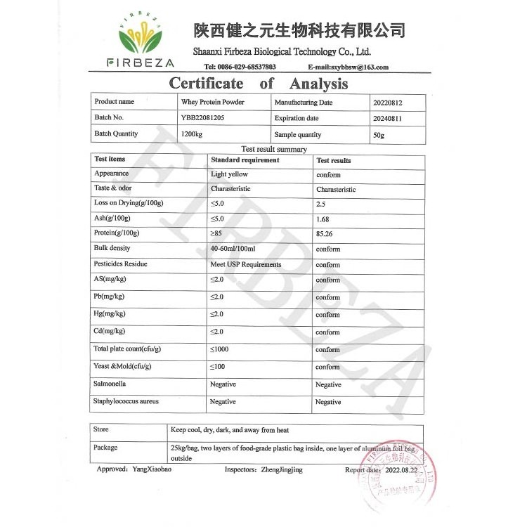 China Manufacturer Wholesale Instant Pure Whey Protein Concentrate WPC 80% WPI 90% Powder