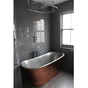 ADULT APPLICATION COPPER ANTIQUE OVAL BATH TUB, CLASSICAL PURE COPPER FREESTANDING BATH TUB