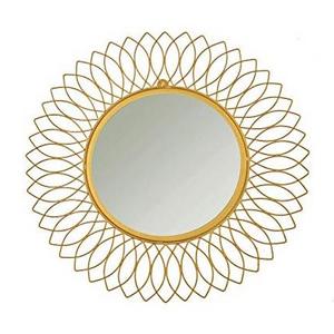 designer wall mirror Light Luxury Home Decor Golden Round Wall Mirror Shape Metal Frame Decorative Wall Mounted Mirror