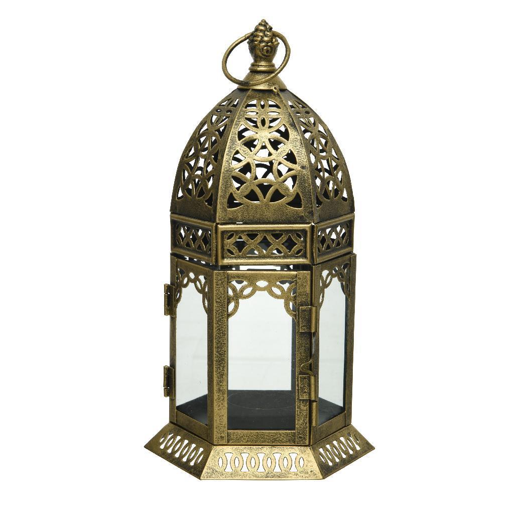 High Marketing Modern Iron Lantern and Candle Tea light Holder With Gold Finishing Most Demanding Product For Home & Hotel Use