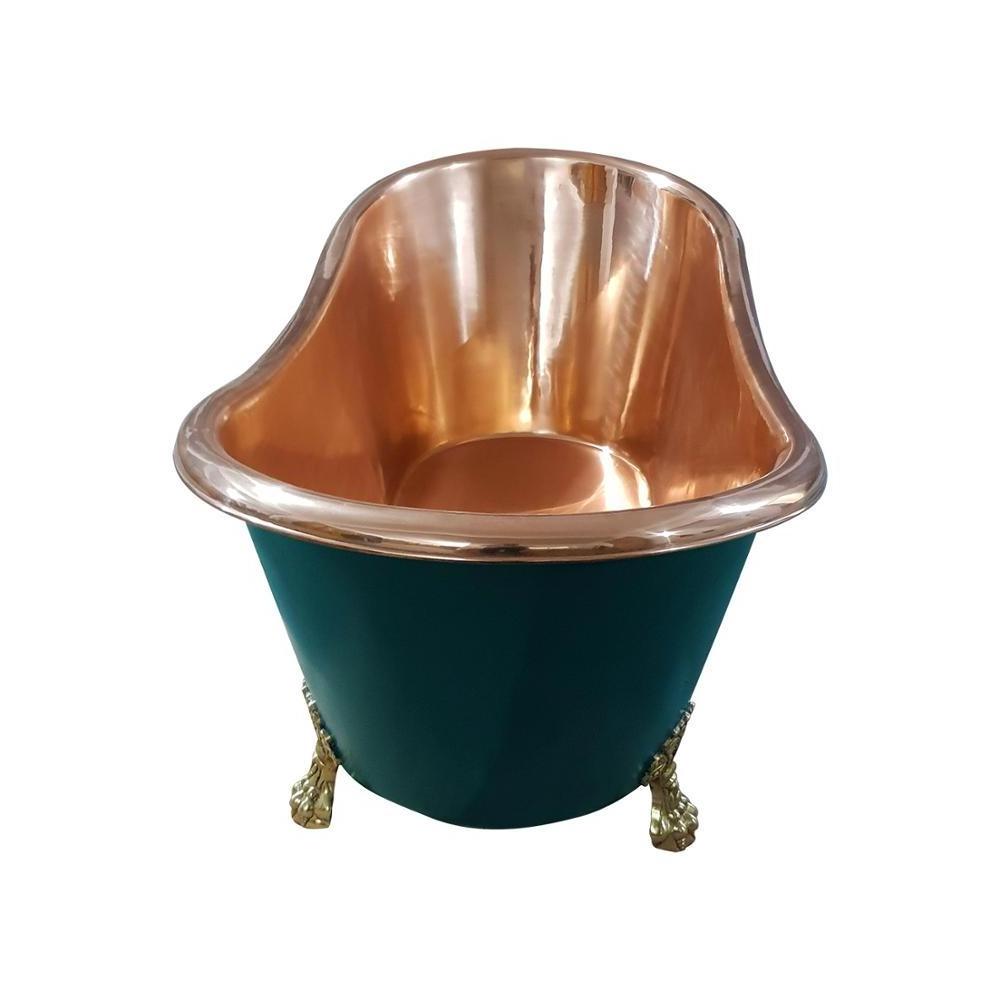 ADULT APPLICATION COPPER ANTIQUE OVAL BATH TUB, CLASSICAL PURE COPPER FREESTANDING BATH TUB