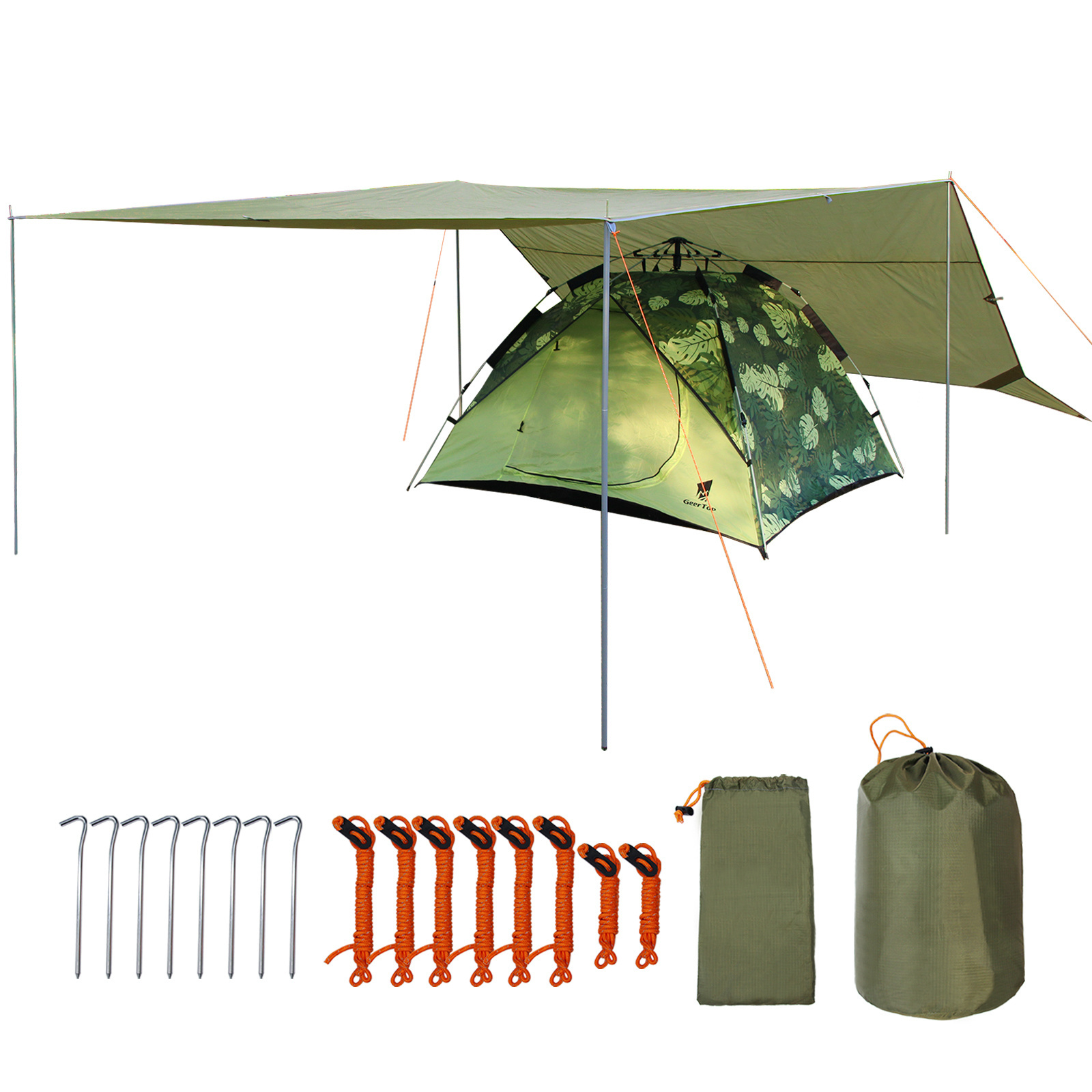 Waterproof Outdoor Beach Canopy Camping Lightweight Rain Fly Awning Outdoor Sunshade Shelter Tarp Tent