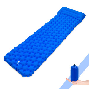 Inflatable Air Bed Outdoor Portable Sleeping Pad Camping Mat Air Mattress with Air Pillows Universal