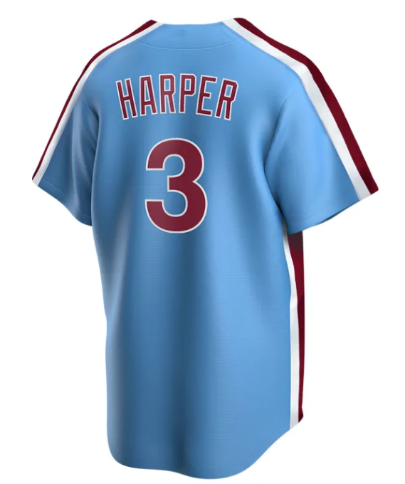 Best quality American Baseball Men's jersey American Baseball uniform #3 Harper #18 Gregorius #17 Hoskins #27 Nola