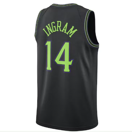 2024 New Orleans Printed Or Stitched 1 Zion Williamson 3 Cj Mccollum 5 Herbert Jones 14 Brandon Ingram Basketball Jersey