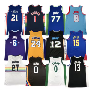 Stock high quality embroidered basketball jersey NBaing men's training jersey basketball