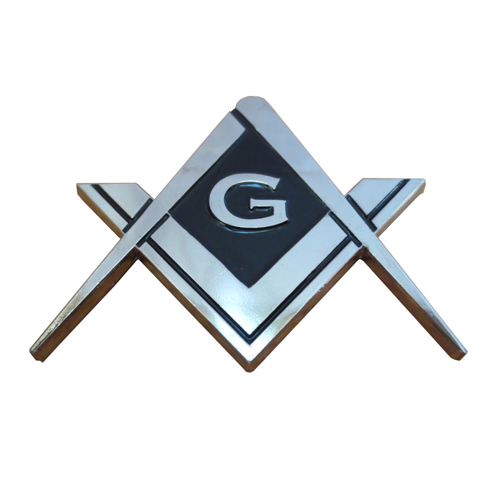 make your own ABS plastic metal 3D chrome freemason masonic auto car emblem