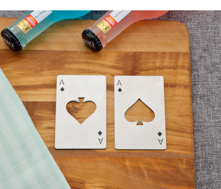 poker card beer bottle opener metal credit card bottle opener