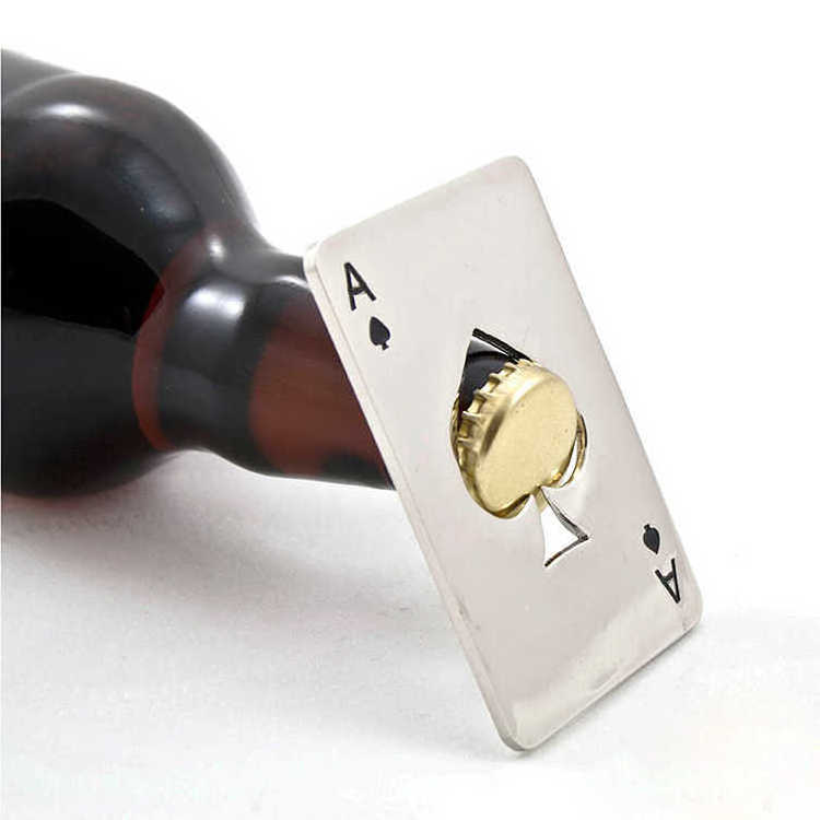 poker card beer bottle opener metal credit card bottle opener