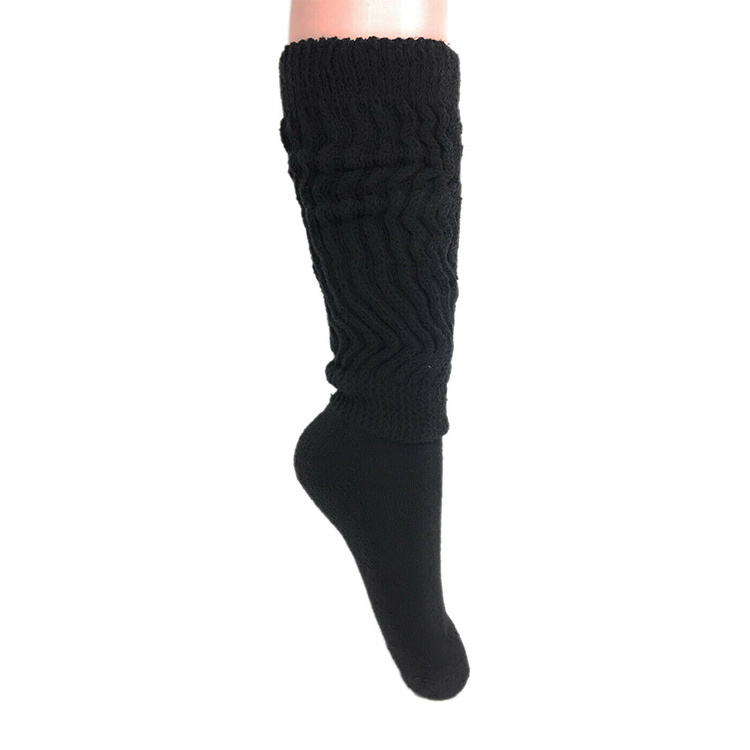 Low Moq Wholesale Low Moq Stack sock Scrunch Socks Long Knee High Adult Slouchy Women Slouch Socks