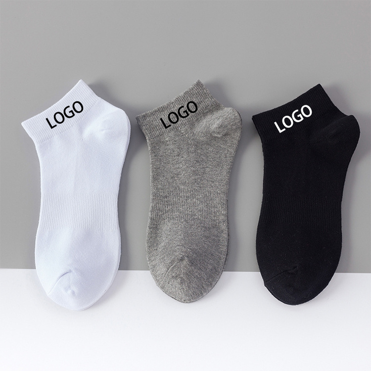 Custom  logo Private Label Low MOQ White Cotton summer Gym Short Soft Men Non Slip Sport Athletic Ankle Socks