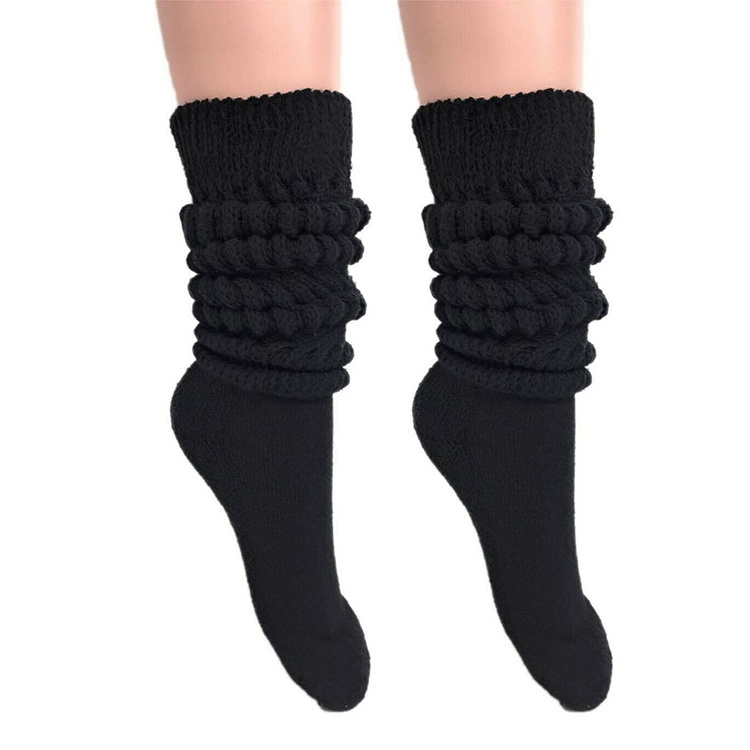 Low Moq Wholesale Low Moq Stack sock Scrunch Socks Long Knee High Adult Slouchy Women Slouch Socks