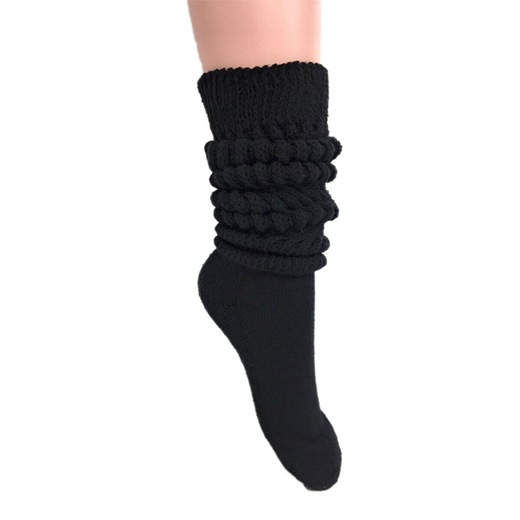 Low Moq Wholesale Low Moq Stack sock Scrunch Socks Long Knee High Adult Slouchy Women Slouch Socks