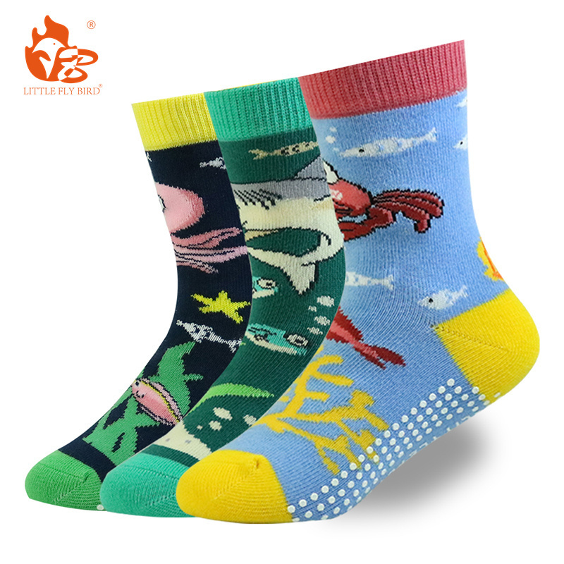 Little Fly Bird High quality new style custom logo  cotton socks boys and girls socks for kids Spring and Autumn baby socks