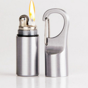 Portable Key Chain Capsule Compact Kerosene Lighter Mini Gasoline Lighter