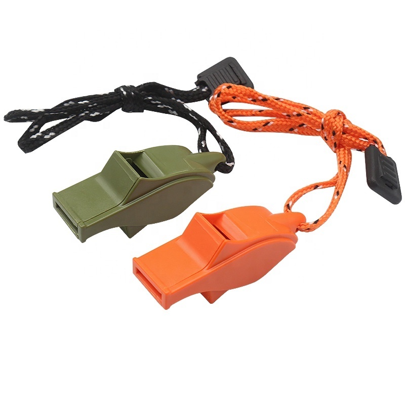 Outdoor Sports Camping SOS Safety Mini Whistle Football Referee Whistles with Lanyard