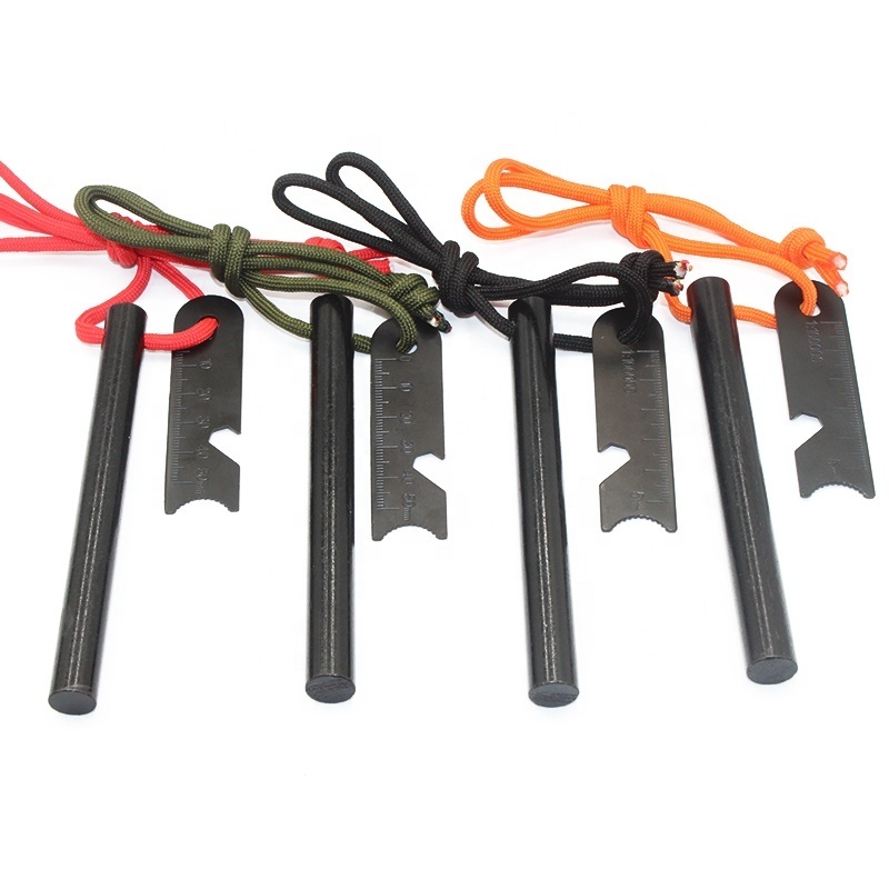 Other Camping Accessories Ferro Rod Firelighter Kit Survival Fire Starter with Fire Blower Tinder