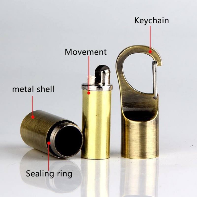 Portable Key Chain Capsule Compact Kerosene Lighter Mini Gasoline Lighter