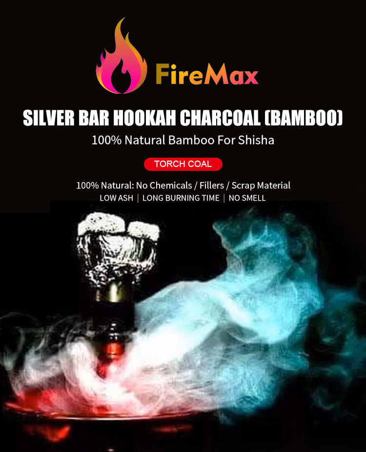 FireMax Natural Charcoal For Hookah Bamboo Silver Charcoal For Hookah Long Time Burning Shisha Coal