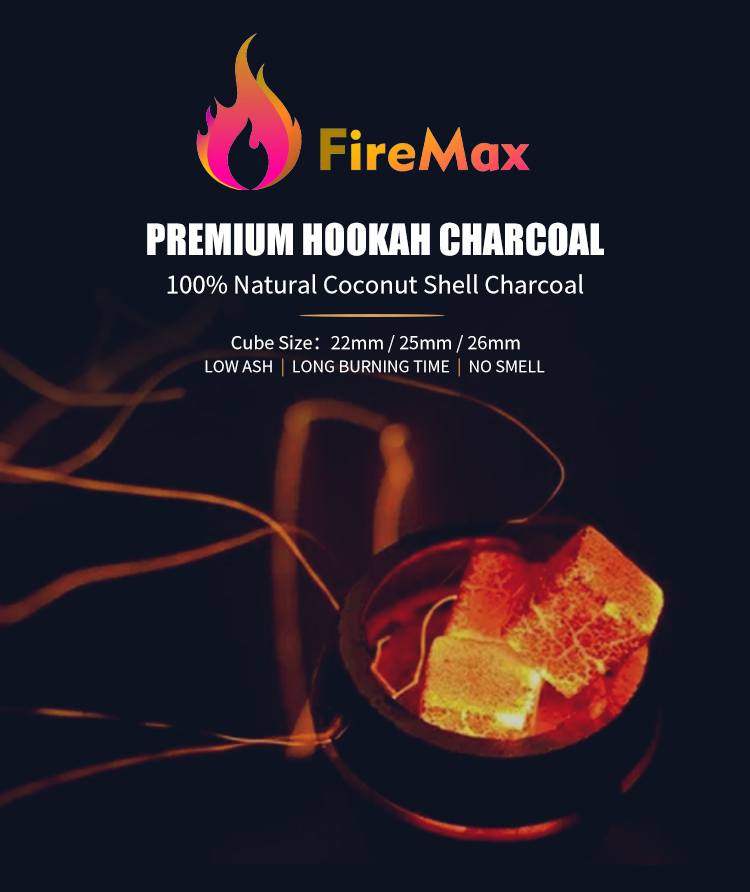 FireMax Coconut Charcoal 100% Nature Cube Hookah Charcoal Less Ash Coconut Charcoal For Shisha