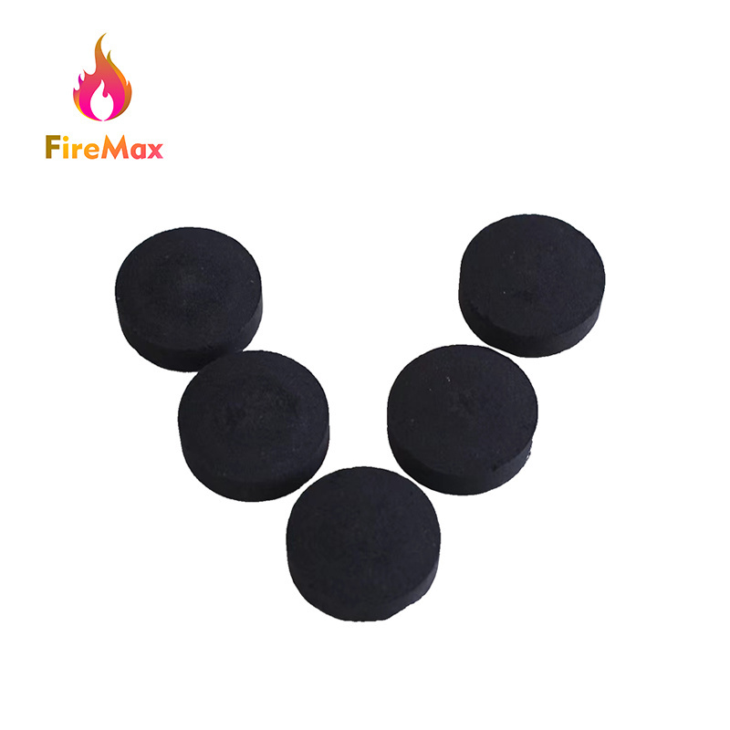 FireMax Fruitwood Instant Light Charcoal Round Soild Hookah Charcoal Less Ash Incense Shisha Charcoal