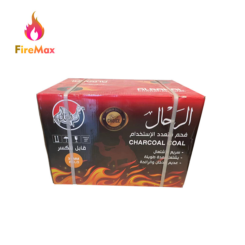 FireMax Shisha Charcoal Round Tablet Fruitwood Instant Light Hookah Charcoal For Incense