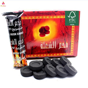 FireMax Fruitwood Instant Light Charcoal Tablets for Incense Round Soild Hookah Charcoal Less Ash Incense Shisha Charcoal