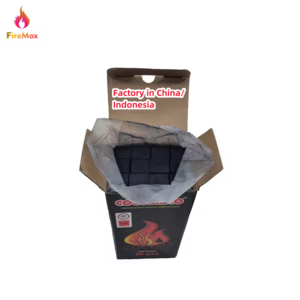 FireMax wholesale coconut shell hookah charcoal solid square shisha coal 100% nature low ash shisha hookah coal