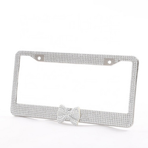 Car Decorations Diamond Glitter Girls Custom Car License Plate Frame Car Number Plate Frame Whole Custom License Plate Frames