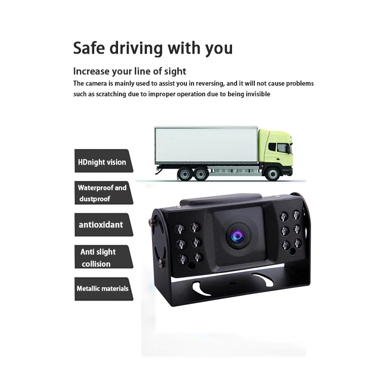 1080P HD wide-angle car camera Bus/truck harvester LED fill light infrared night vision monitoring 12v-36v universal school bus