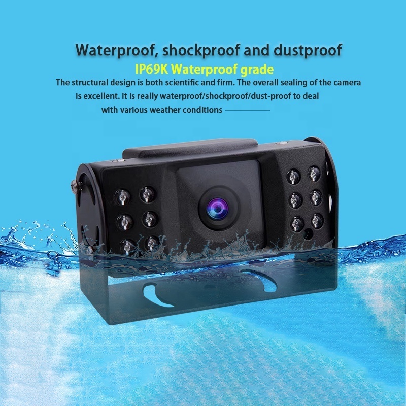 1080P HD wide-angle car camera Bus/truck harvester LED fill light infrared night vision monitoring 12v-36v universal school bus