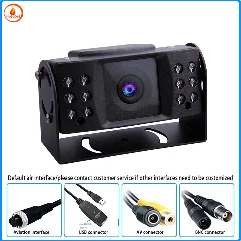 1080P HD wide-angle car camera Bus/truck harvester LED fill light infrared night vision monitoring 12v-36v universal school bus