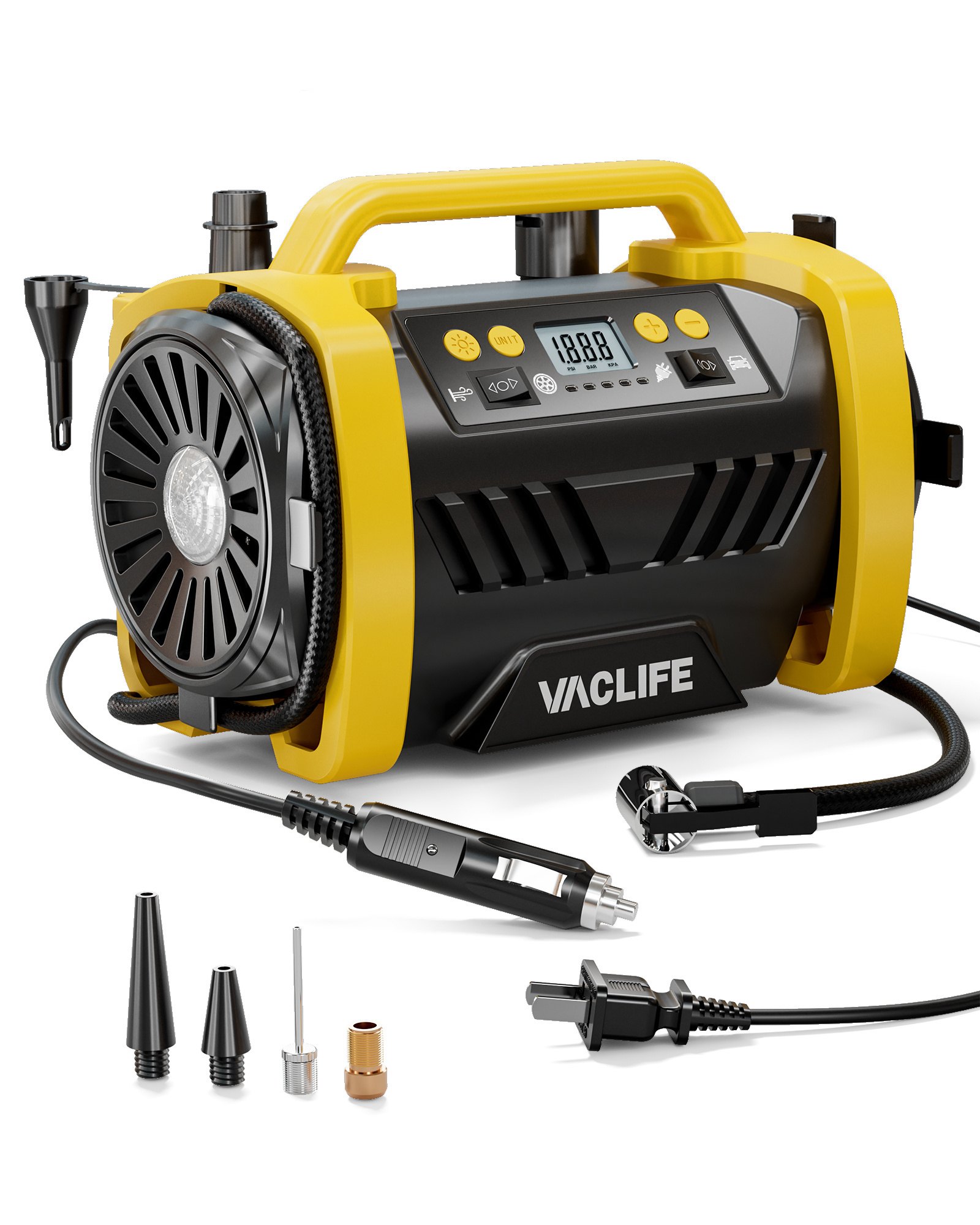 Vaclife Manufacturer Portable Air Compressor 220v Digwomen Menen Compressor Tire Inflator Air Pump for Car and Home Tyre Pump