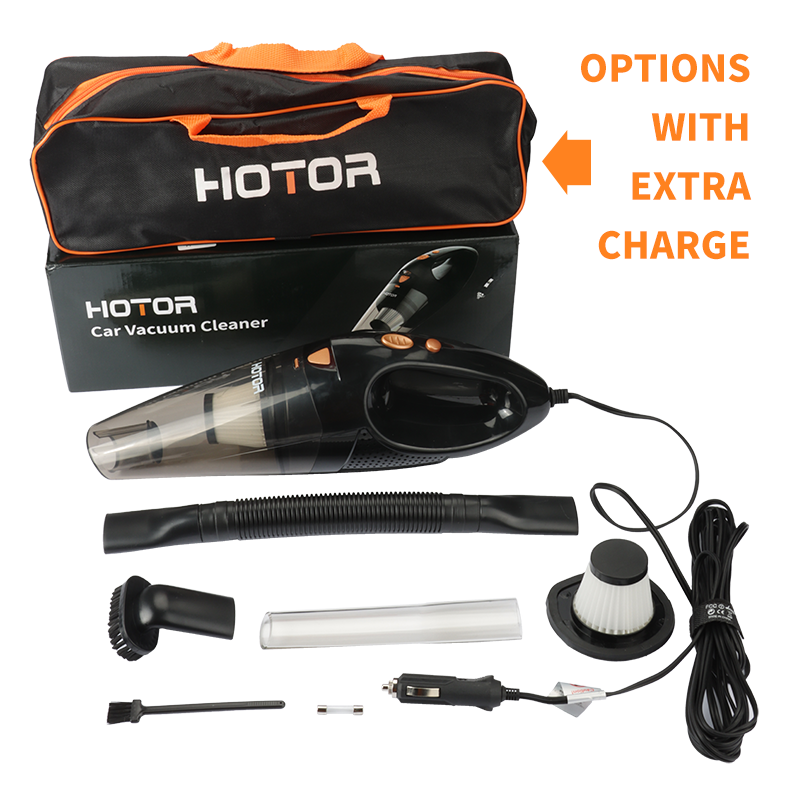 HOTOR Car Styling Vacuum DC 12V Auto Car Vacuum Cleaner 4800 KPA 6 in 1 Handheld Vacuums with 5m Power Cord