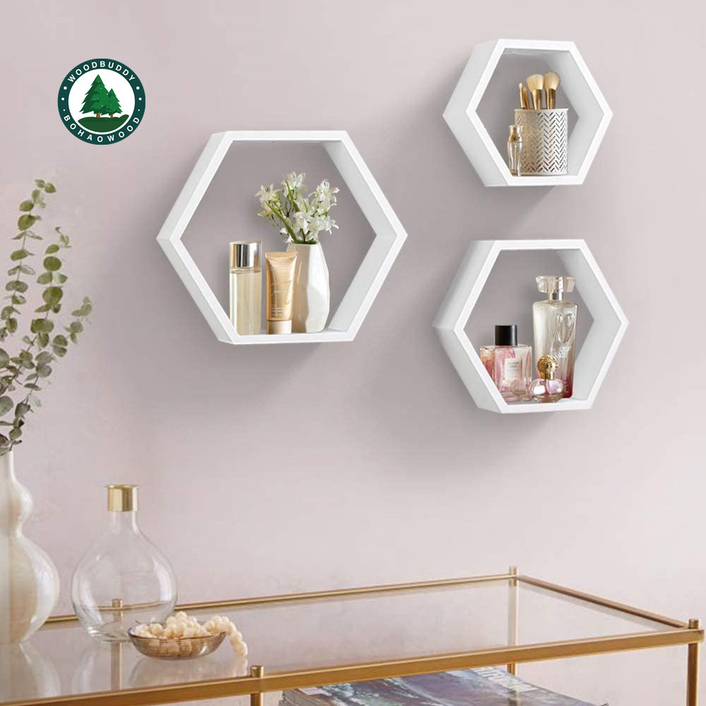 MDF Floating Shelves Wall Mounted Storage Shelving for Bathroom Living room