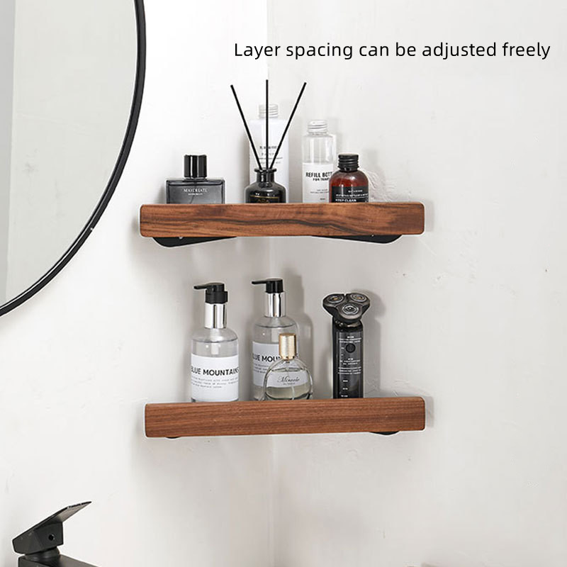 Perforation-free Bathroom triangle Corner shelves Wall mounted toilet washroom Bathroom Storage rack