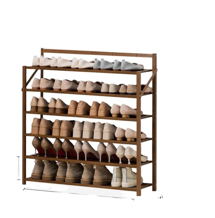 Wooden Shoe Shelf Bamboo 6-tier Shoe Rack shoe cabinet storage