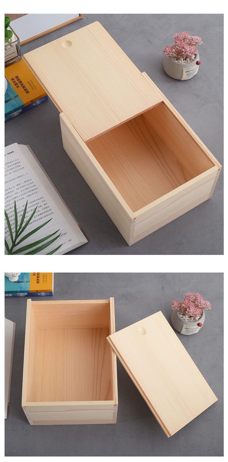 pine bamboo wood crafts wooden boxes wooden box for jewellery with slid